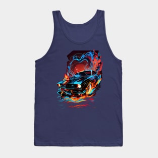 Dodge Charger Daytona - Psychedelic Volcanic Race Tank Top